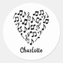 Amor Música Corazón de la Música Notas con Nombre