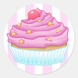Pegatina Redonda Amor por el pastel
