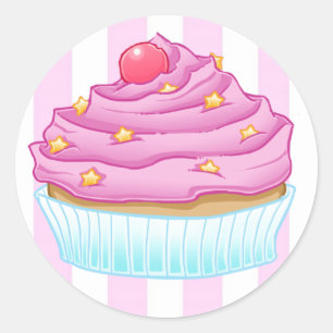 Pegatina Redonda Amor por el pastel