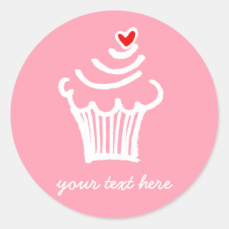 Pegatina Redonda Amor por la torta