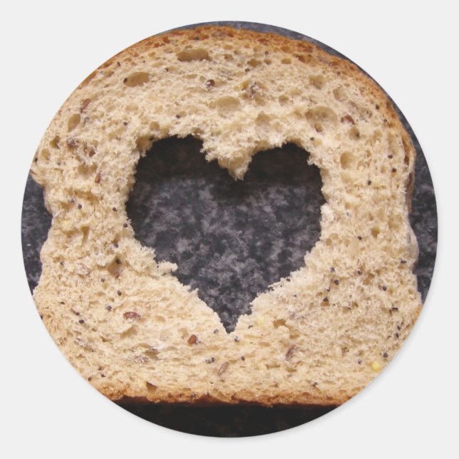 Pegatina Redonda Amor por todo el grano - pegatinas (Anverso)