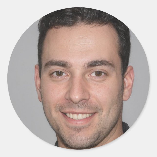 Pegatina Redonda Amor radiante (Anverso)