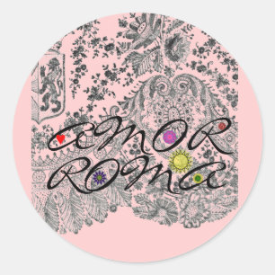Pegatina Redonda Amor Roma