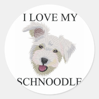 Pegatina Redonda ¡Amor SCHNOODLE!