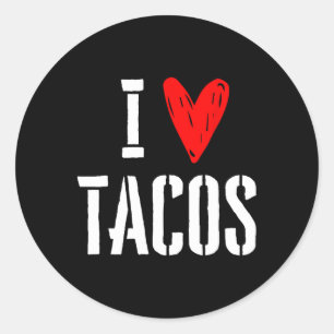 Pegatina Redonda Amor Tacos Martes Cinco De Mayo Adultos Niños Anda