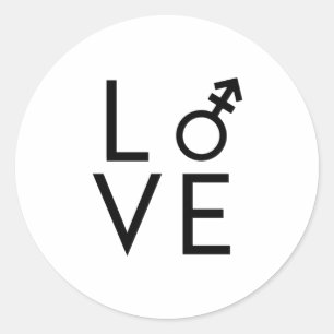 Pegatina Redonda Amor Trans