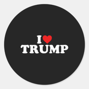 Pegatina Redonda Amor Trump - Corazón