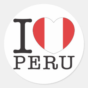 Pegatina Redonda Amor v2 de Perú