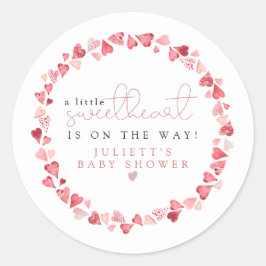 Pegatina Redonda AMORE Little Squerido Valentday Baby Shower