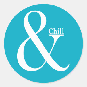 Pegatina Redonda Ampersand Chill