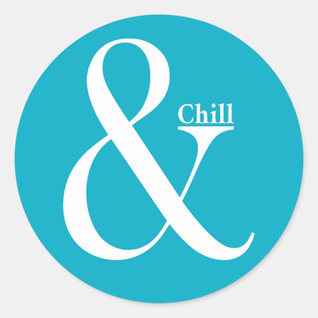 Pegatina Redonda Ampersand Chill (Anverso)