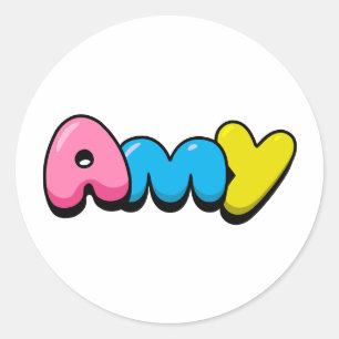 Pegatina Redonda Amy