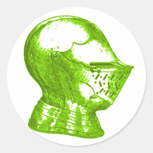 Pegatina Redonda Anacronismos creativos medievales de Green Knight