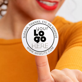 Pegatina Redonda añadir el logotipo aquí: crear su propio negocio p