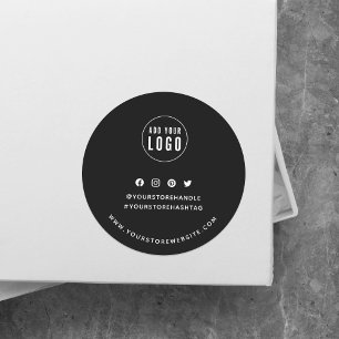 Pegatina Redonda Añadir el logotipo de promoción de marca de color 