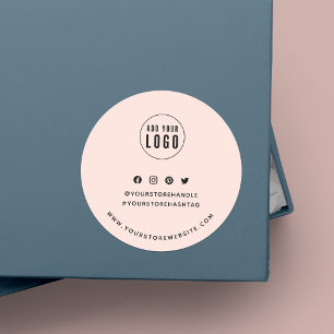 Pegatina Redonda Añadir el logotipo de promoción de marca de color 