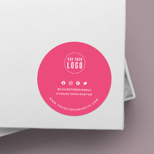 Pegatina Redonda Añadir el logotipo de promoción de marca de color