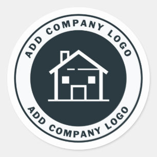 Pegatina Redonda Añadir el logotipo profesional para empresas
