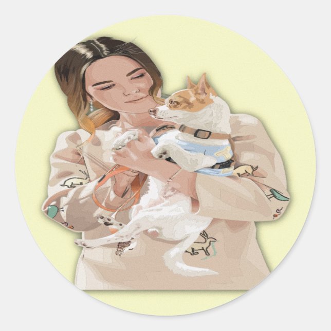 Pegatina Redonda Añadir imagen personalizada (Anverso)