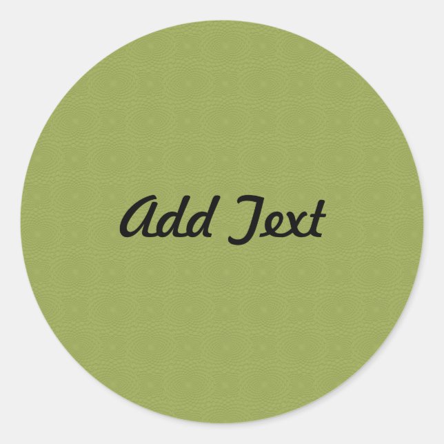 Pegatina Redonda Añadir invitación de texto Personalizado (Anverso)