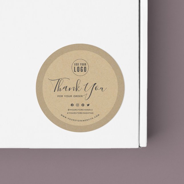 Pegatina Redonda Añadir logotipo en medios sociales Gracias Kraft (Subido por el creador)