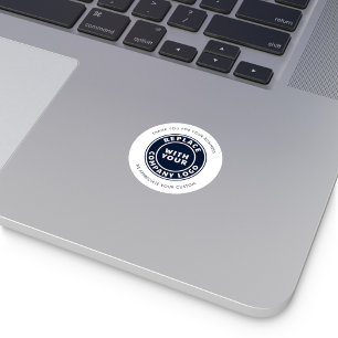 Pegatina Redonda Añadir marca promocional de empresa con logotipo c