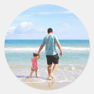 Pegatina Redonda Añadir su propia foto y/o texto