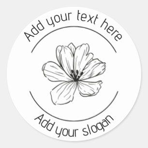 Pegatina Redonda Añadir sus detalles sobre este diseño floral