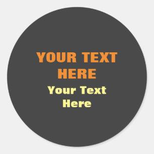 Pegatina Redonda Añadir texto personalizado reemplazar con eslogan