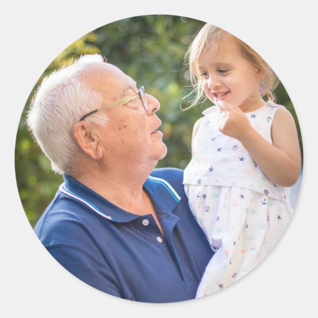 Pegatina Redonda Añadir tu foto favorita (Anverso)