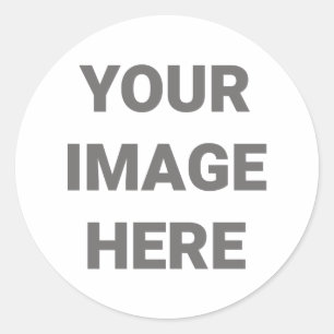 Pegatina Redonda Añadir tu propio diseño fotográfico 