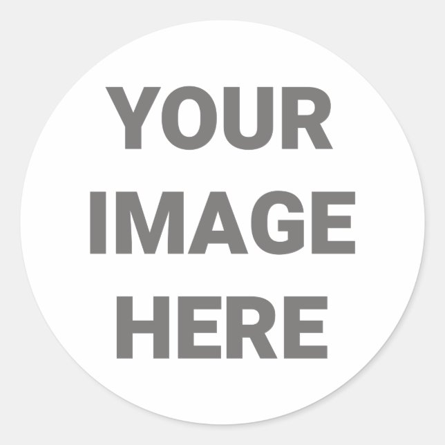 Pegatina Redonda Añadir tu propio diseño fotográfico (Anverso)
