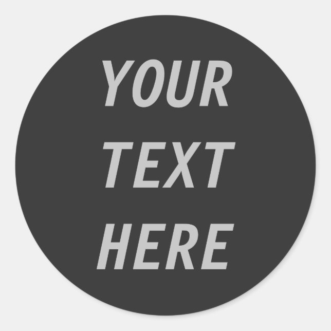 Pegatina Redonda Añadir tu propio texto (Anverso)