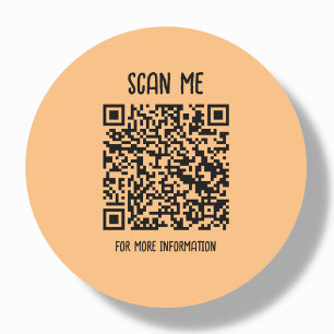 Pegatina Redonda Anaranjado Análisis de código QR de negocio