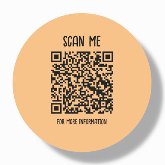 Pegatina Redonda Anaranjado | Análisis de código QR de negocio
