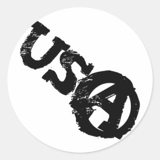 Pegatina Redonda Anarquista de Estados Unidos