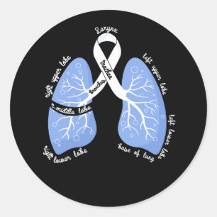 Pegatina Redonda Anatomía pulmonar pulmonóloga Sensibilización sobr