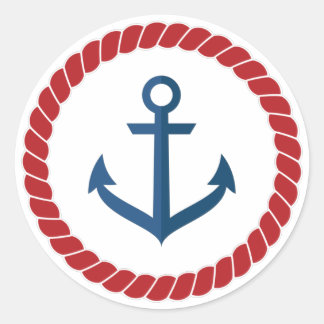 Pegatina Redonda Anchor