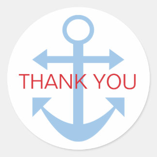 Pegatina Redonda Anchor Gracias