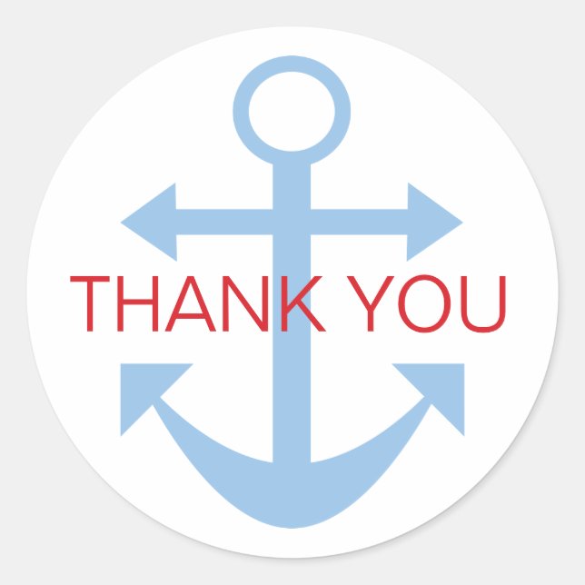 Pegatina Redonda Anchor Gracias (Anverso)