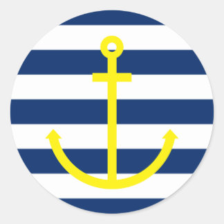 Pegatina Redonda Anchors Aweigh