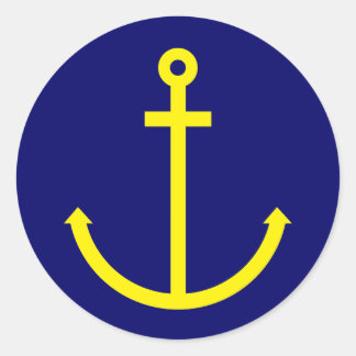 Pegatina Redonda Anchors Aweigh