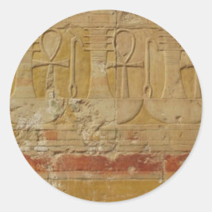 Pegatina Redonda Anciano Egipto Clave De Vida Ankh