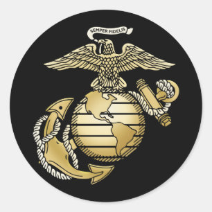 Pegatina Redonda Ancla del globo de Eagle