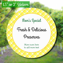 Pegatina Redonda Anclaje retro editable de chapas amarillas