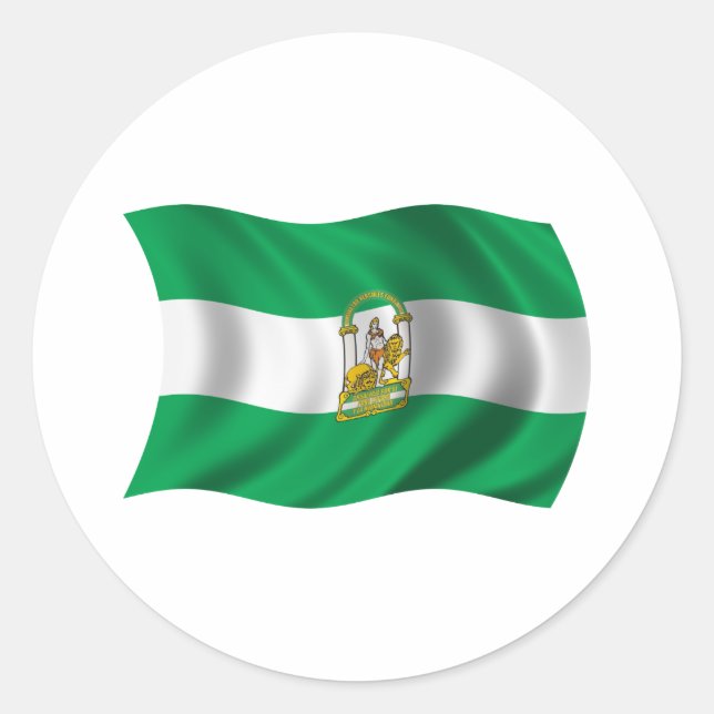 Pegatina Redonda Andalucía (Anverso)