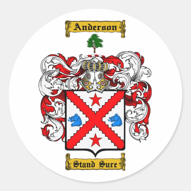 Pegatina Redonda Anderson (irlandés) (Anverso)