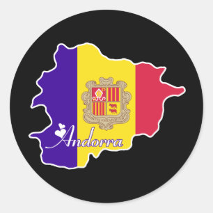 Pegatina Redonda Andorra fresca