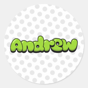 Pegatina Redonda Andrew