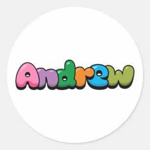 Pegatina Redonda Andrew